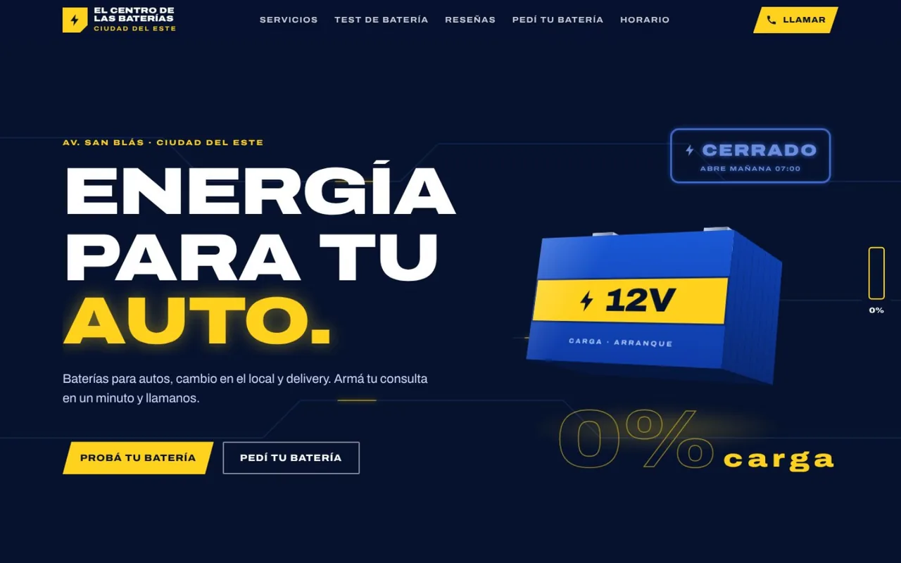 El Centro de las Baterías website